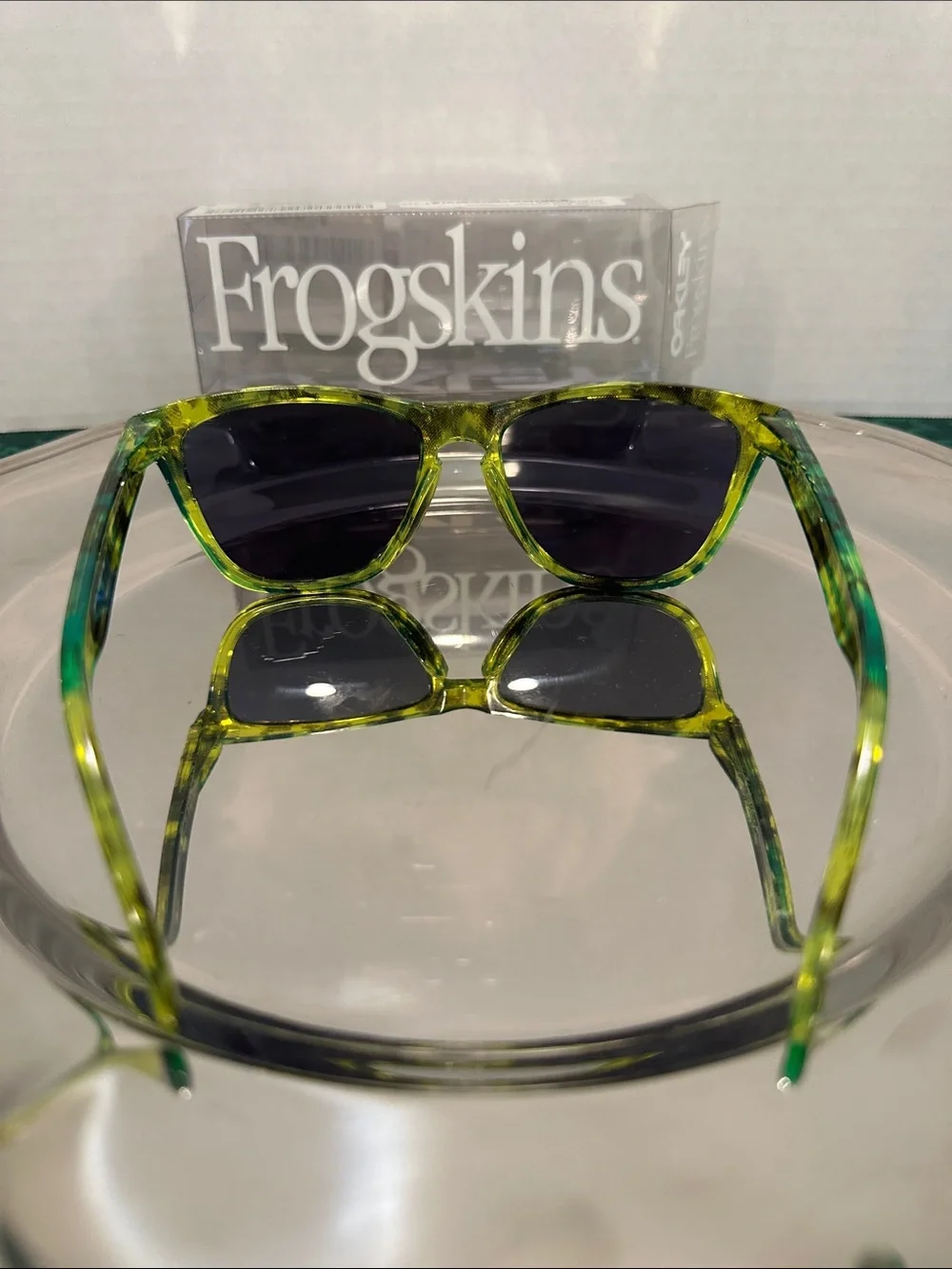 Oakley Frogskins Acid Tortoise Green Emerald Iridescent Lenses Near Mint